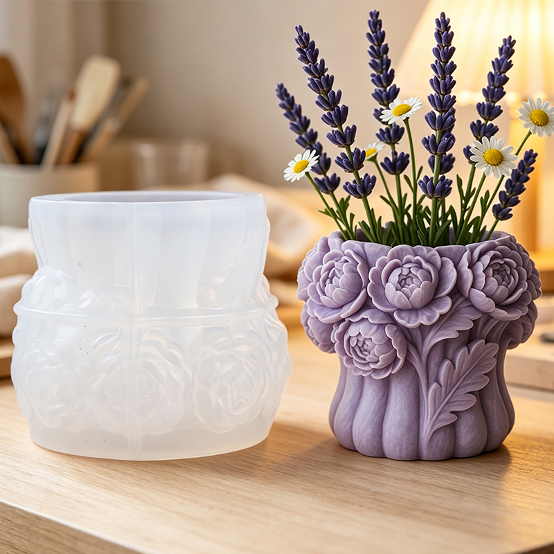 3D Printing Pot - 3D 장미 꽃병 실리콘 몰드 DIY