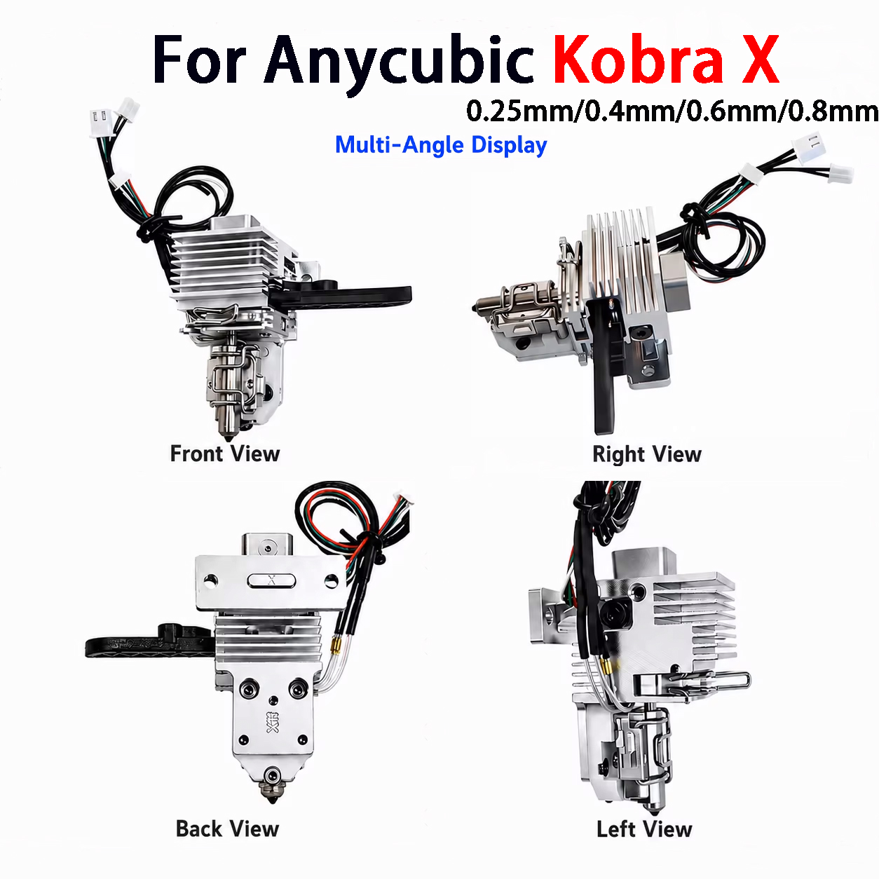 3D Printer Hotend Kit - 0.25 0.4 0.6 0.8mm 핫엔드 키트