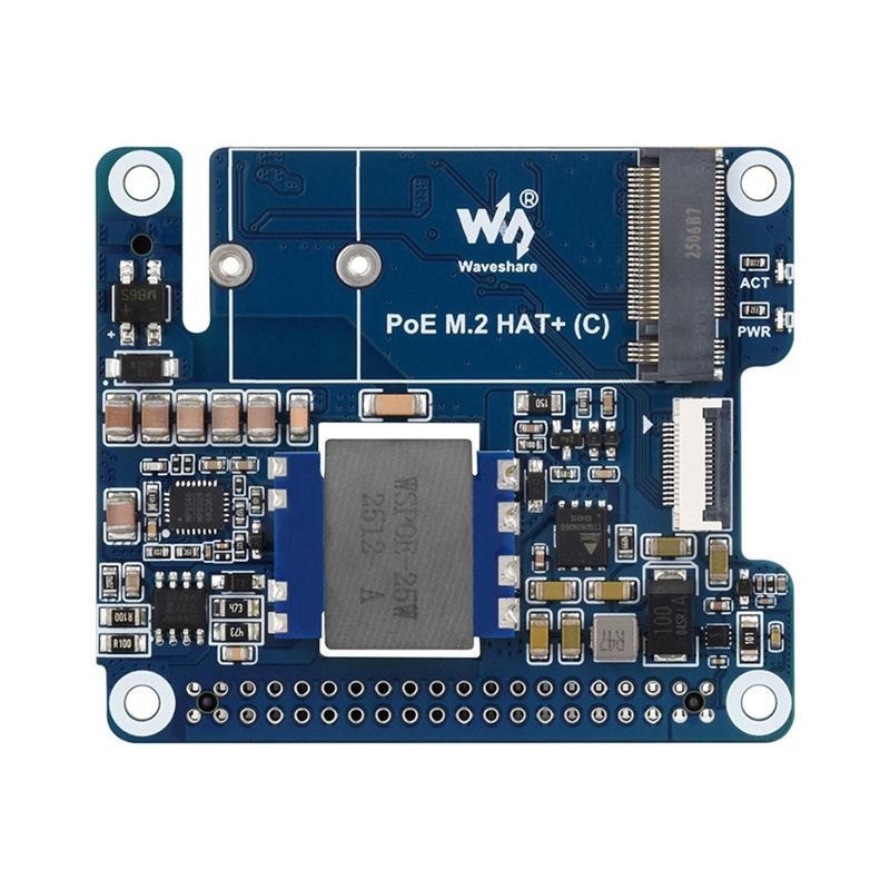 Raspberry Pi 3D Print - Waveshare M.2 HAT+ (C) 어댑터 보드,
