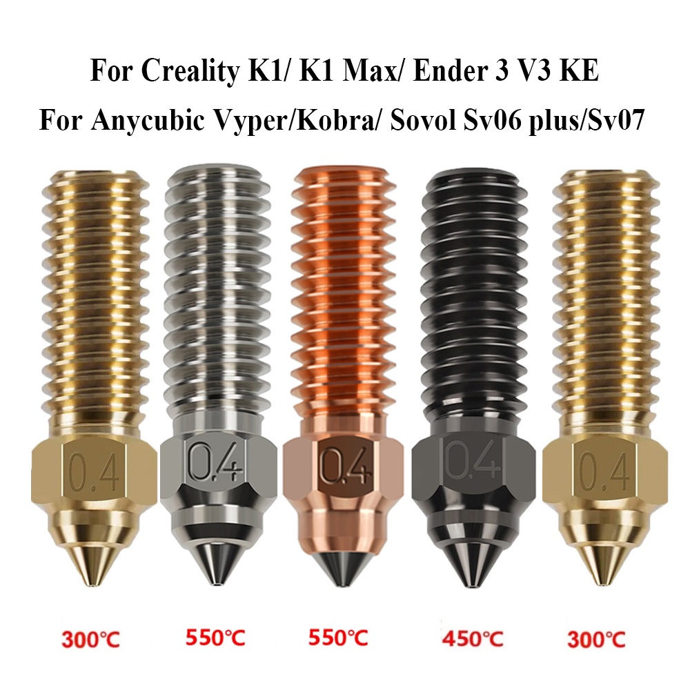 3D Printer Nozzle Brass - Creality K1 Max Ender 3 V3