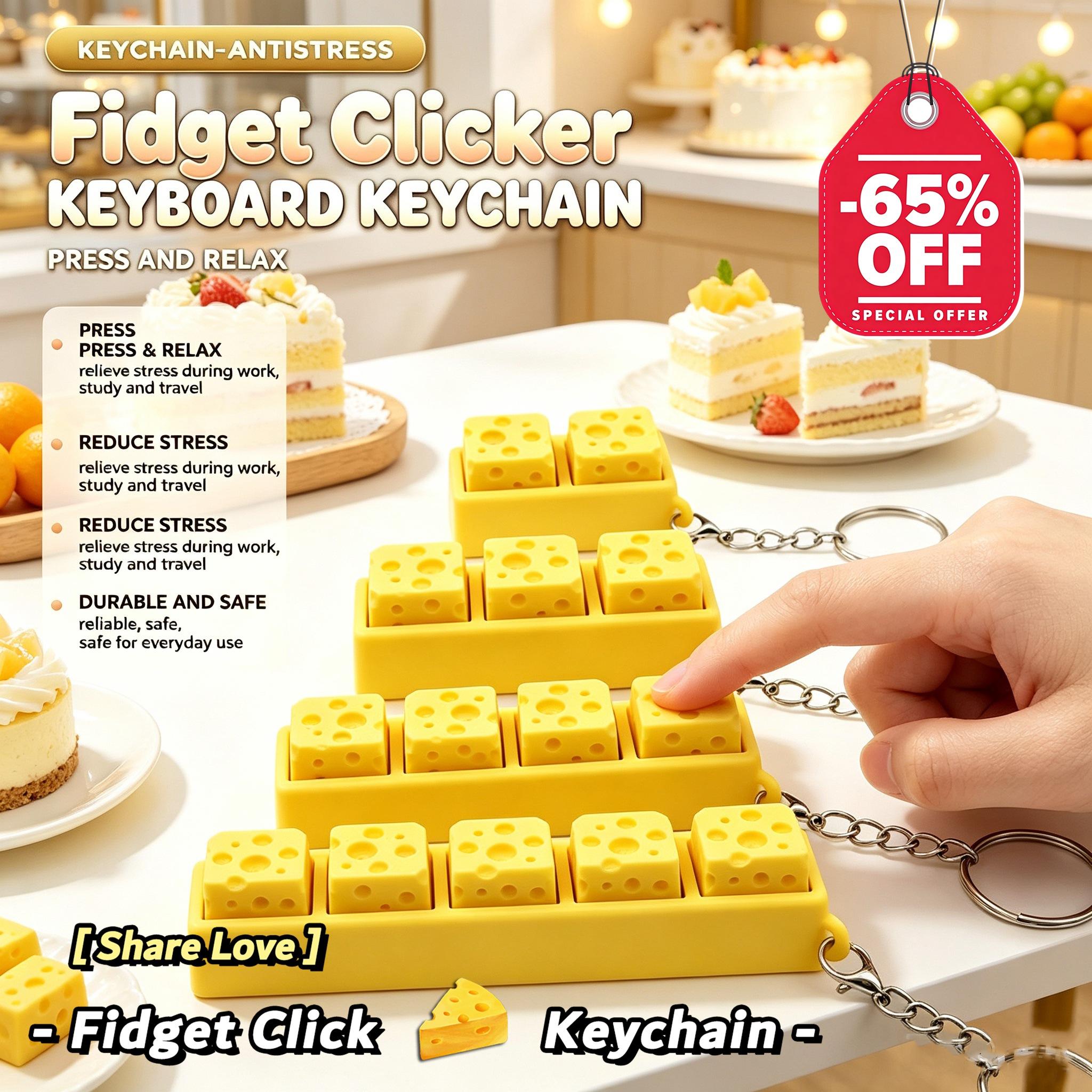 3D Printing Keycaps - 3D 프린팅으로 제작된 치즈 모양 키링,