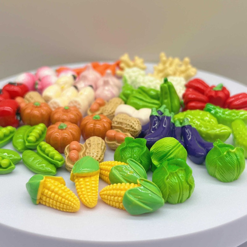 3D Printing Pot - 10Pcs 귀여운 미니 야채 3D 수지
