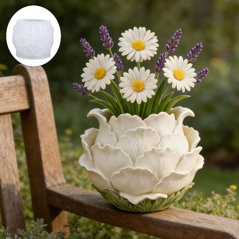 3D Printing Pot - 3D 수제 작약 꽃 화분 실리콘