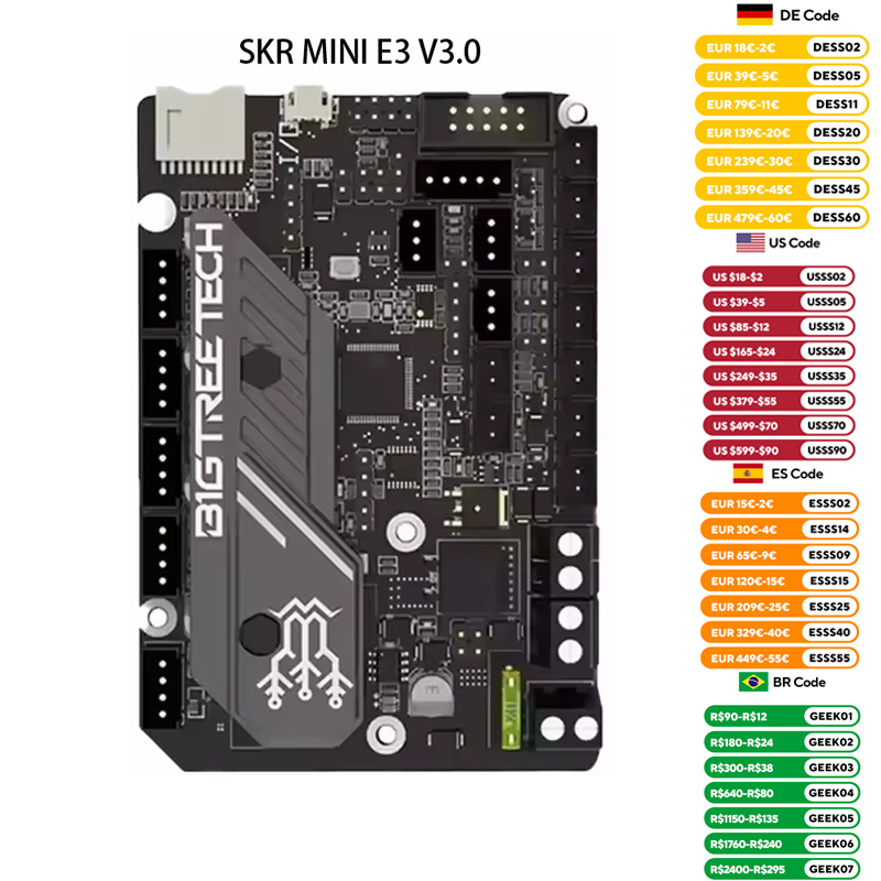Motherboard 3D Printer - BIGTREETECH SKR 미니 E3 V3.0 3D