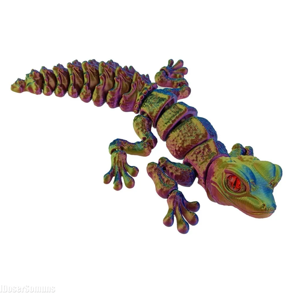 3D Printing Lizard - 3D 프린팅으로 제작된, 모든 관절이 움직이는