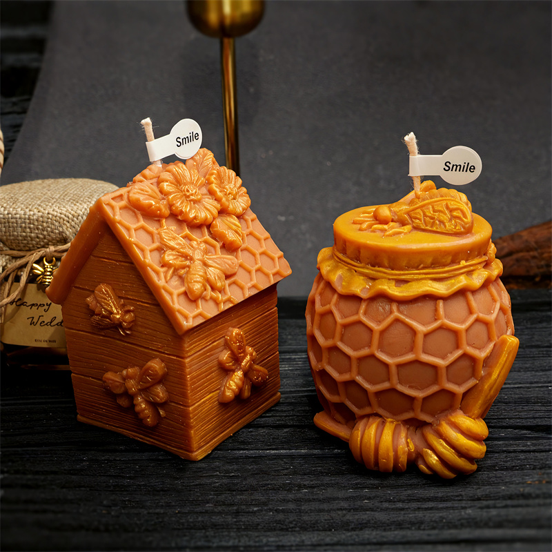 3D 벌집 기둥 실리콘 캔들 몰드 DIY 꽃 벌꿀 항아 - 3D Printing Pot 리뷰 및 가격