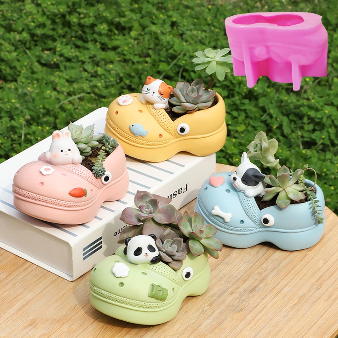 3D 동물 슬리퍼 다육 식물 화분 송진 실리콘 몰드 구 - 3D Printing Pot 리뷰 및 가격