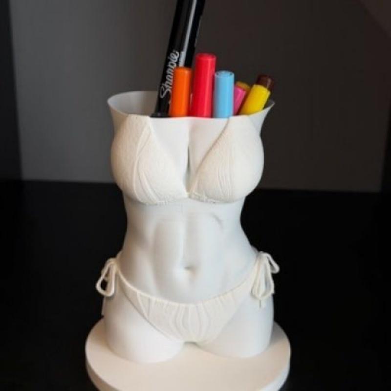 새로운 비키니 바디 펜 홀더 3D 프린팅 재미있는 질감 - 3D Printing Pot 리뷰 및 가격