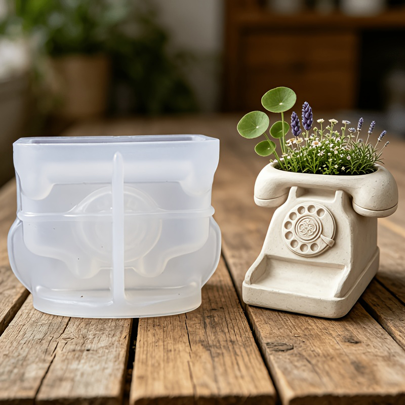 3D 빈티지 회전식 전화기 다육식물 화분 실리콘 몰드  - 3D Printing Pot 리뷰 및 가격