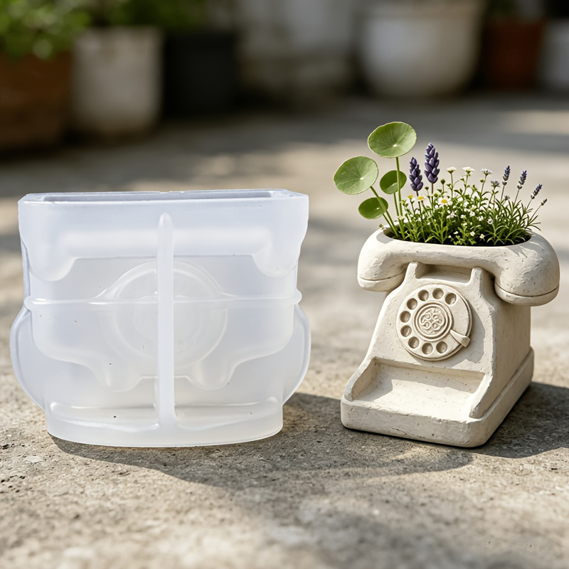 3D 빈티지 회전식 전화기 다육식물 화분 실리콘 몰드  - 3D Printing Pot 리뷰 및 가격