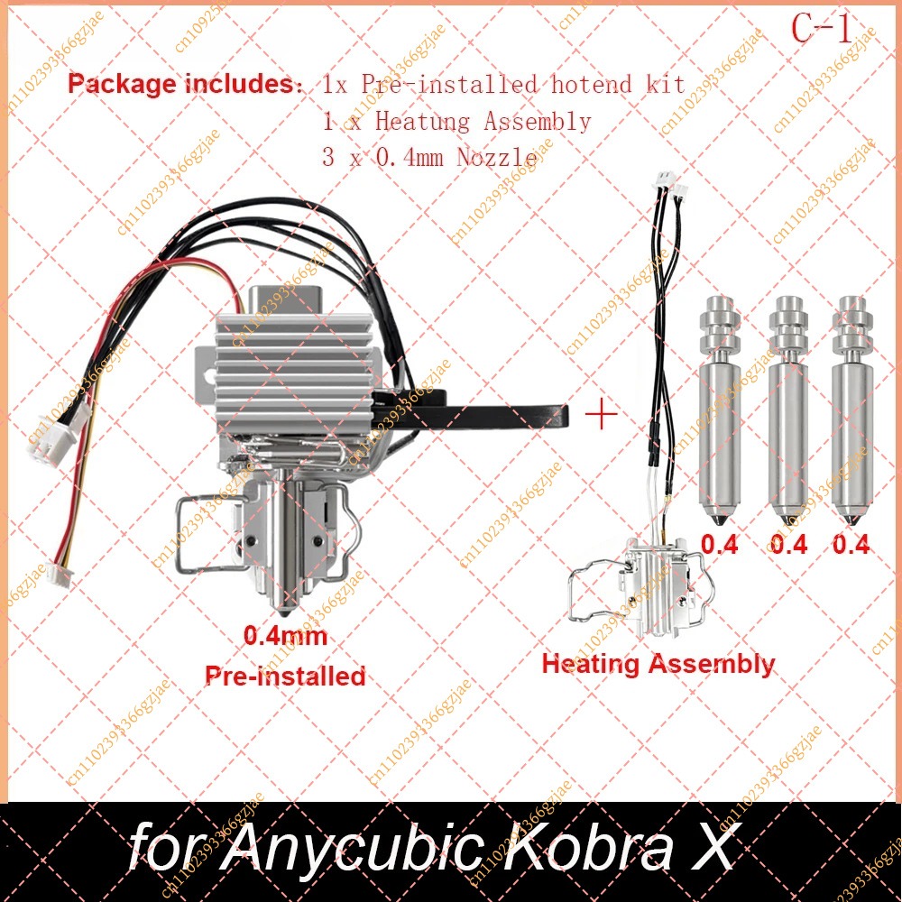Anycubic Kobra X용 0.4mm 사전 설치된 - 3D Printer Hotend Kit 리뷰 및 가격