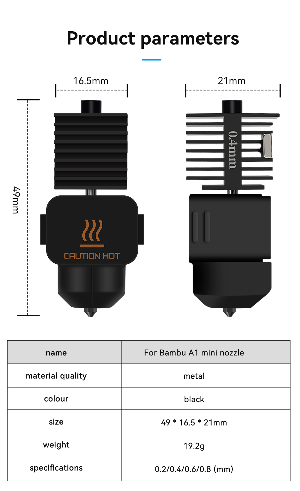 밤부랩 A1 미니 어셈블리 핫엔드 키트 0.2 0.4  - 3D Printer Hotend Kit 리뷰 및 가격