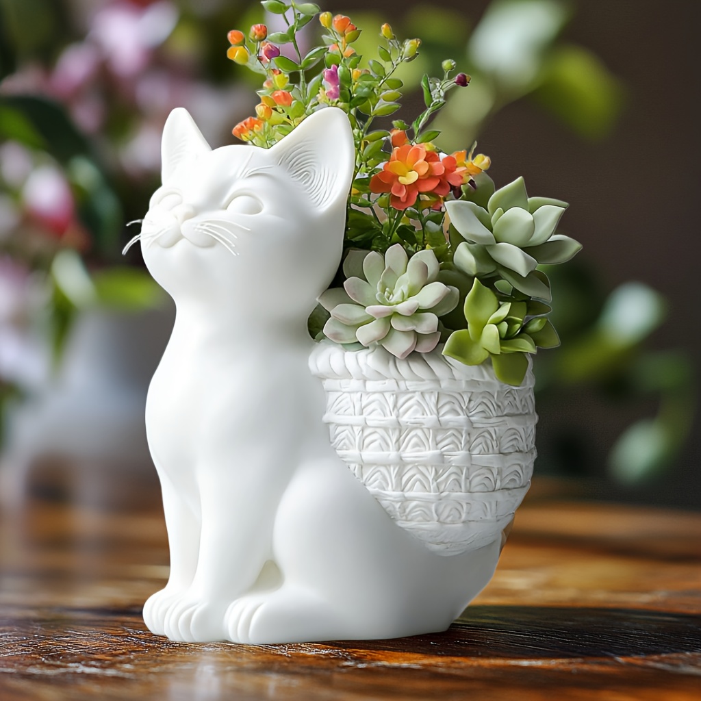 DIY 3D 쪼그려 앉은 고양이 다육식물 화분 레진 실 - 3D Printing Pot 리뷰 및 가격