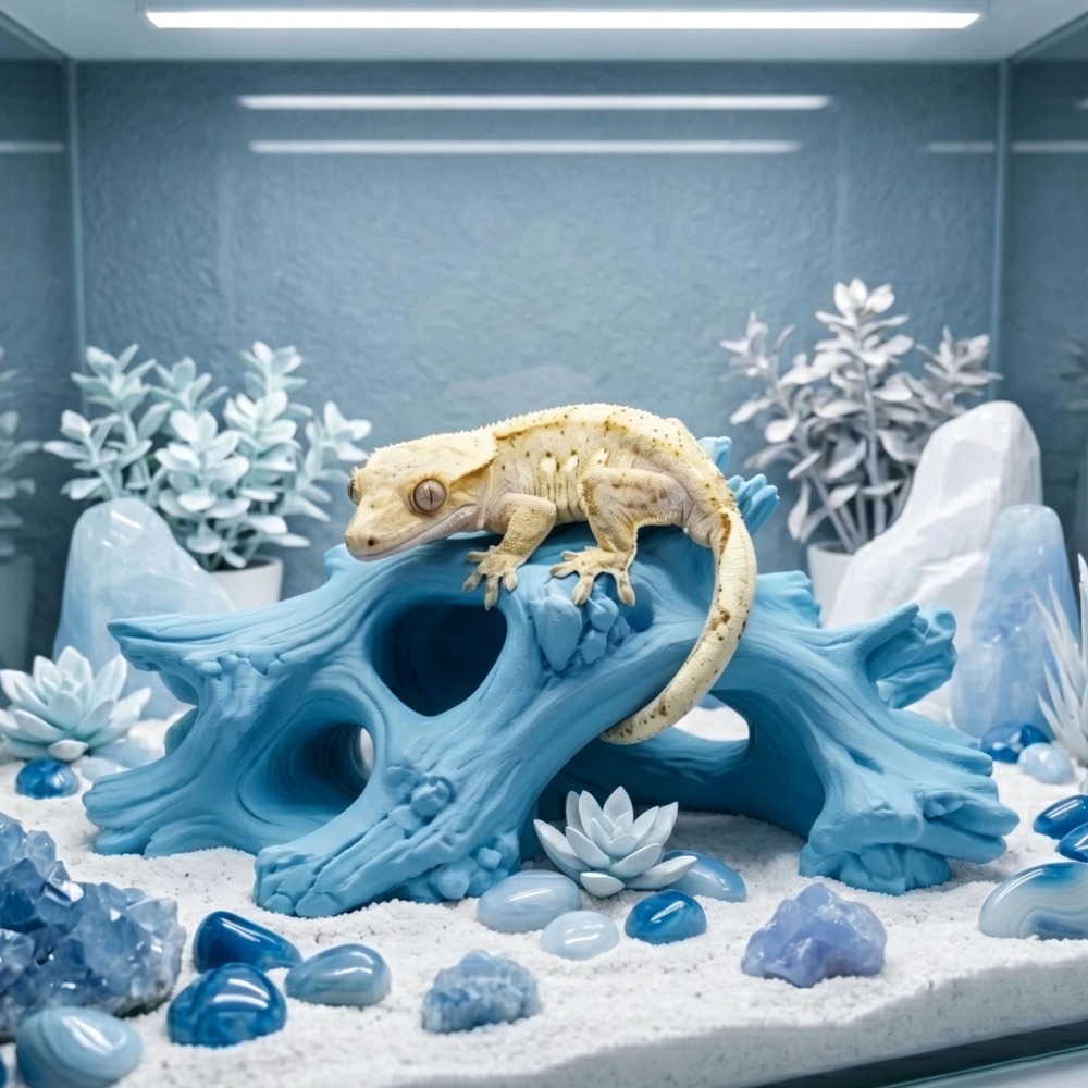 3D 프린팅된 동굴 파충류 은신처, 시뮬레이션 나무 구 - 3D Printing Lizard 리뷰 및 가격