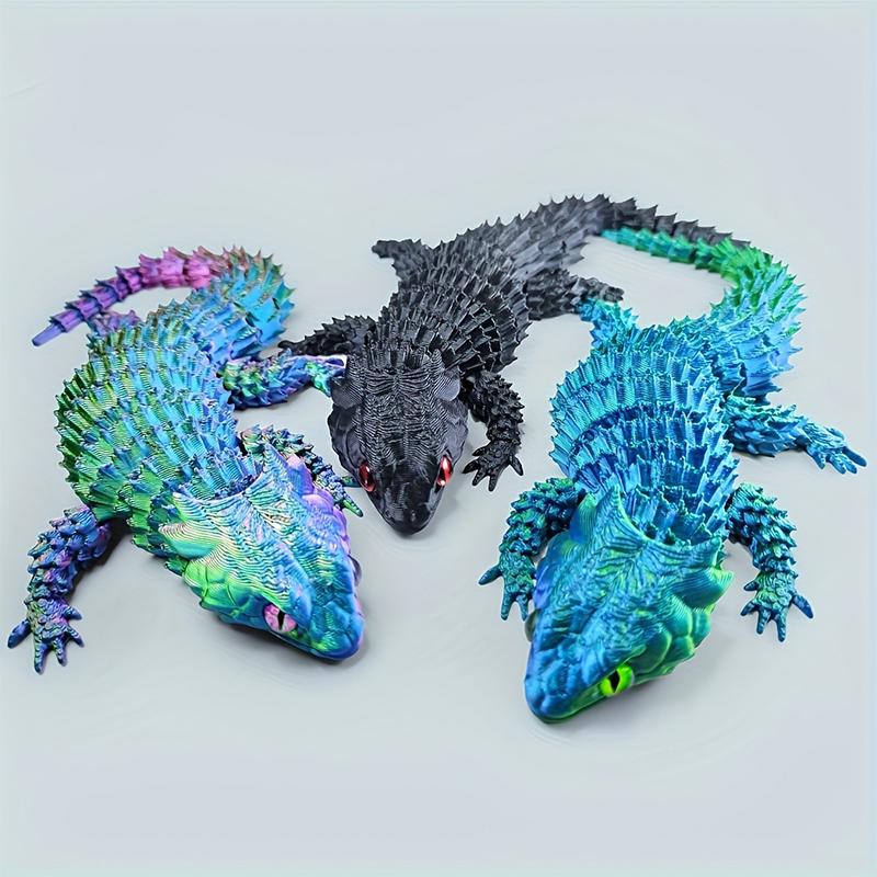 3D 프린팅된 결합형 도마뱀 조각상 장식품, 움직이는  - 3D Printing Lizard 리뷰 및 가격