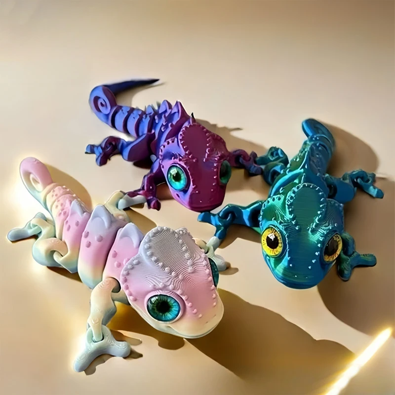 새로운 3D 프린팅 카멜레온 피규어 다관절 가동 시뮬레 - 3D Printing Lizard 리뷰 및 가격