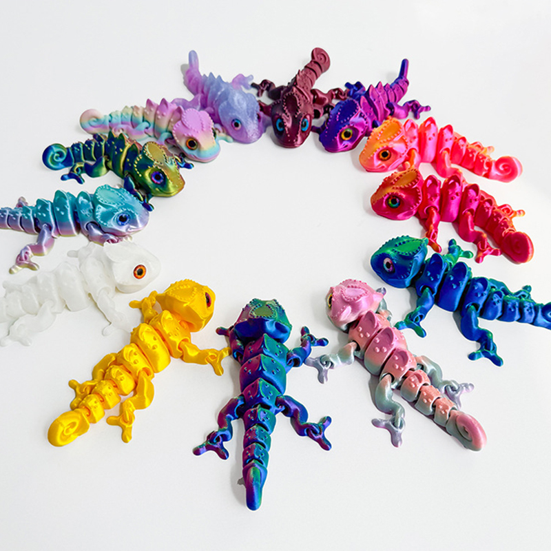 새로운 3D 프린팅 카멜레온 피규어 다관절 가동 시뮬레 - 3D Printing Lizard 리뷰 및 가격