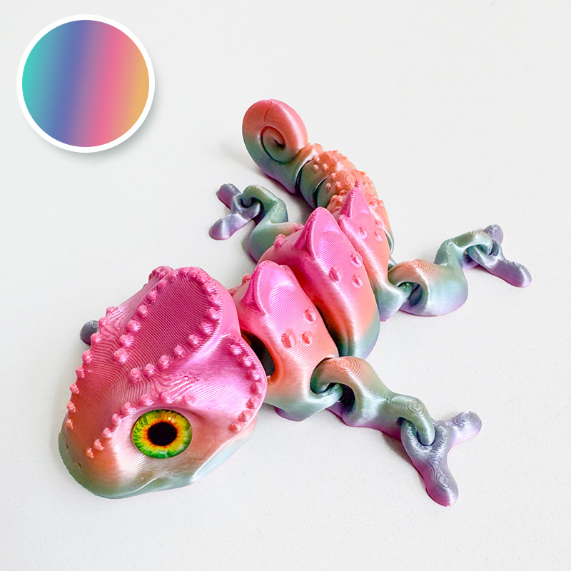 새로운 3D 프린팅 카멜레온 피규어 다관절 가동 시뮬레 - 3D Printing Lizard 리뷰 및 가격