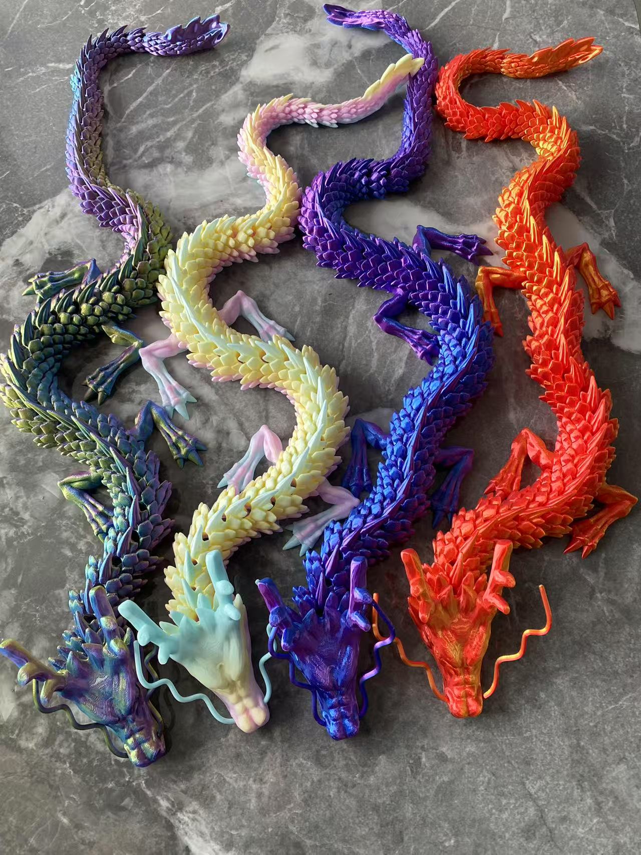 60cm 3D 인쇄 드래곤 장난감 중국어 드래곤 관절  - 3D Printing Lizard 리뷰 및 가격