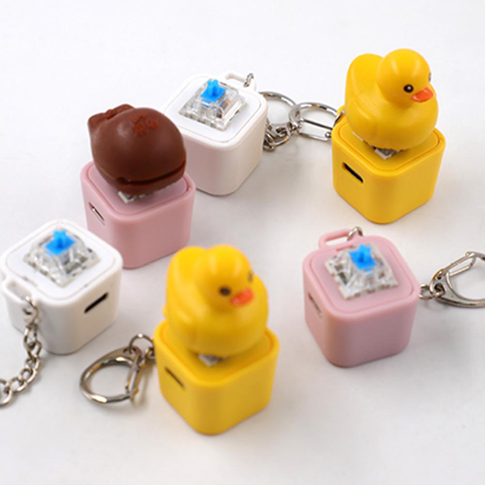 키캡 스타일 귀여운 작은 노란색 오리 키캡 키체인 기계 - 3D Printing Keycaps 리뷰 및 가격