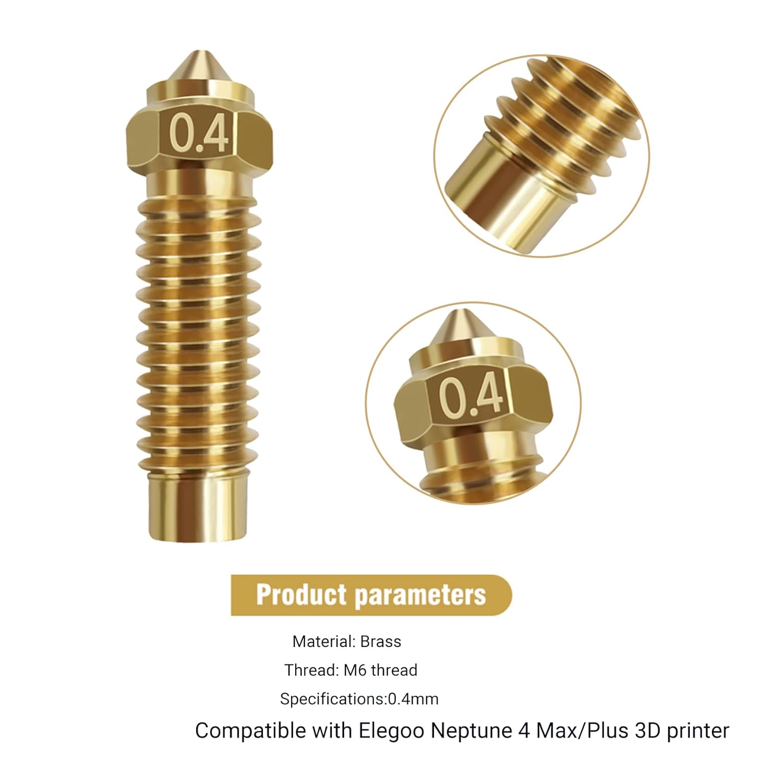 5/10PC Elegoo Neptune 4 Plus/N - 3D Printer Nozzle Brass 리뷰 및 가격