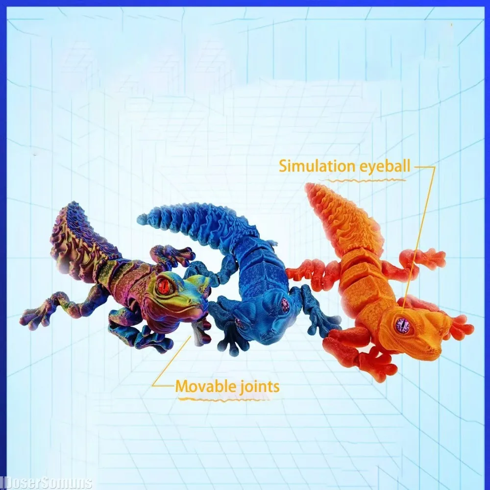 3D 프린팅으로 제작된, 모든 관절이 움직이는 미니어처 - 3D Printing Lizard 리뷰 및 가격