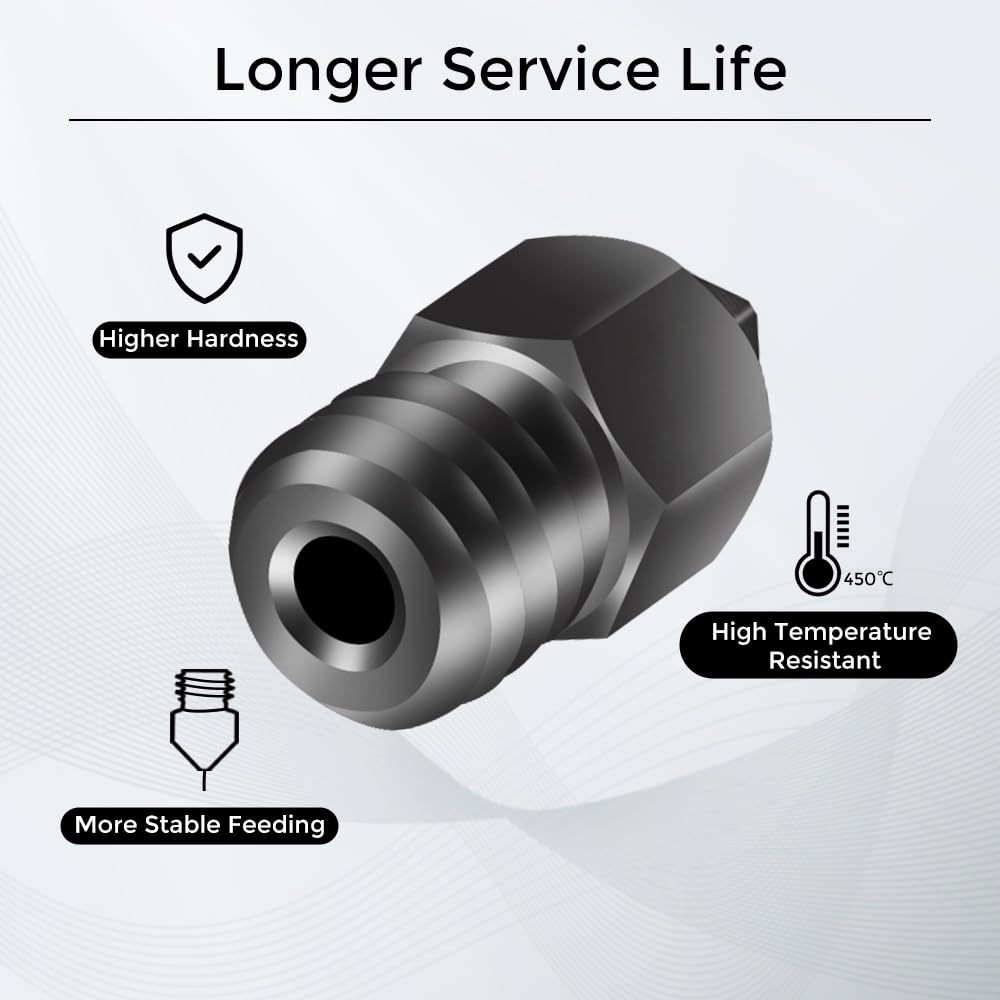 Creality 공식 MK8 하드 스틸 노즐 0.2mm - 3D Printer Nozzle Brass 리뷰 및 가격