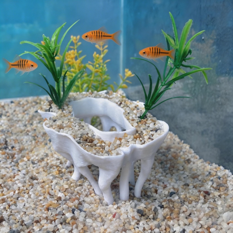 3D 프린팅으로 제작된 나무 뿌리 모양의 수족관 식물, - 3D Printing Pot 리뷰 및 가격