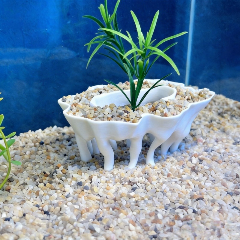 3D 프린팅으로 제작된 나무 뿌리 모양의 수족관 식물, - 3D Printing Pot 리뷰 및 가격